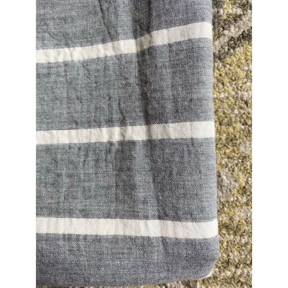 Threshold Blocked Striped Farmhouse Shower Curtain - Picture 5 of 7